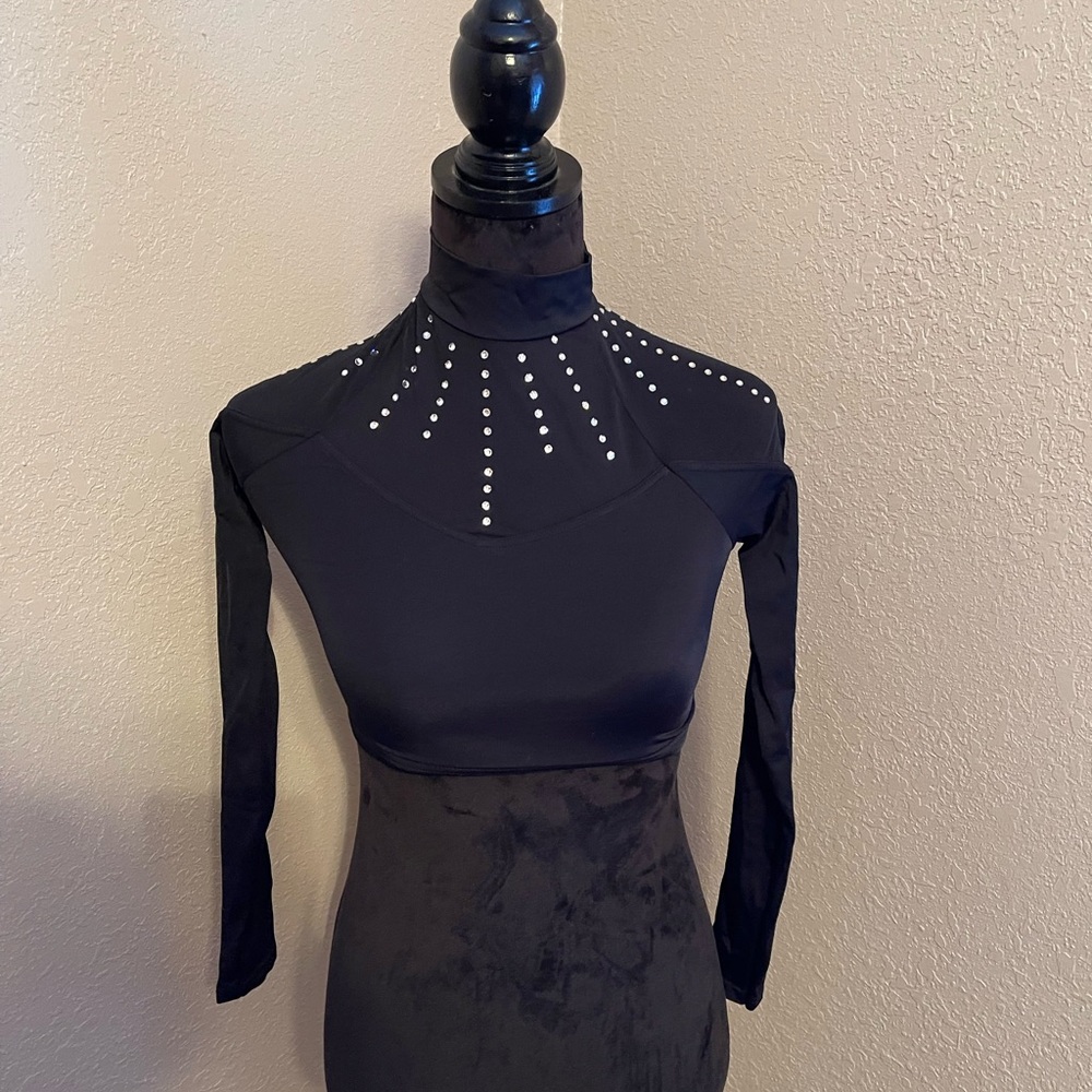 Black slick - child dance top
